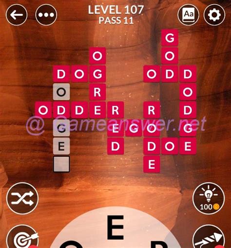 Wordscapes Level 107 Answers & Bonus Words .